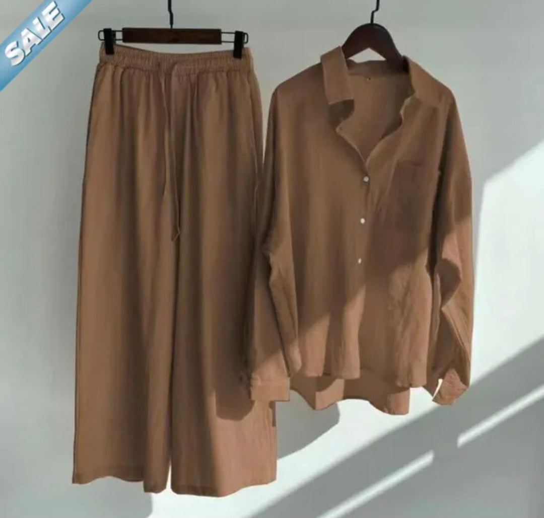 Co ord set brown