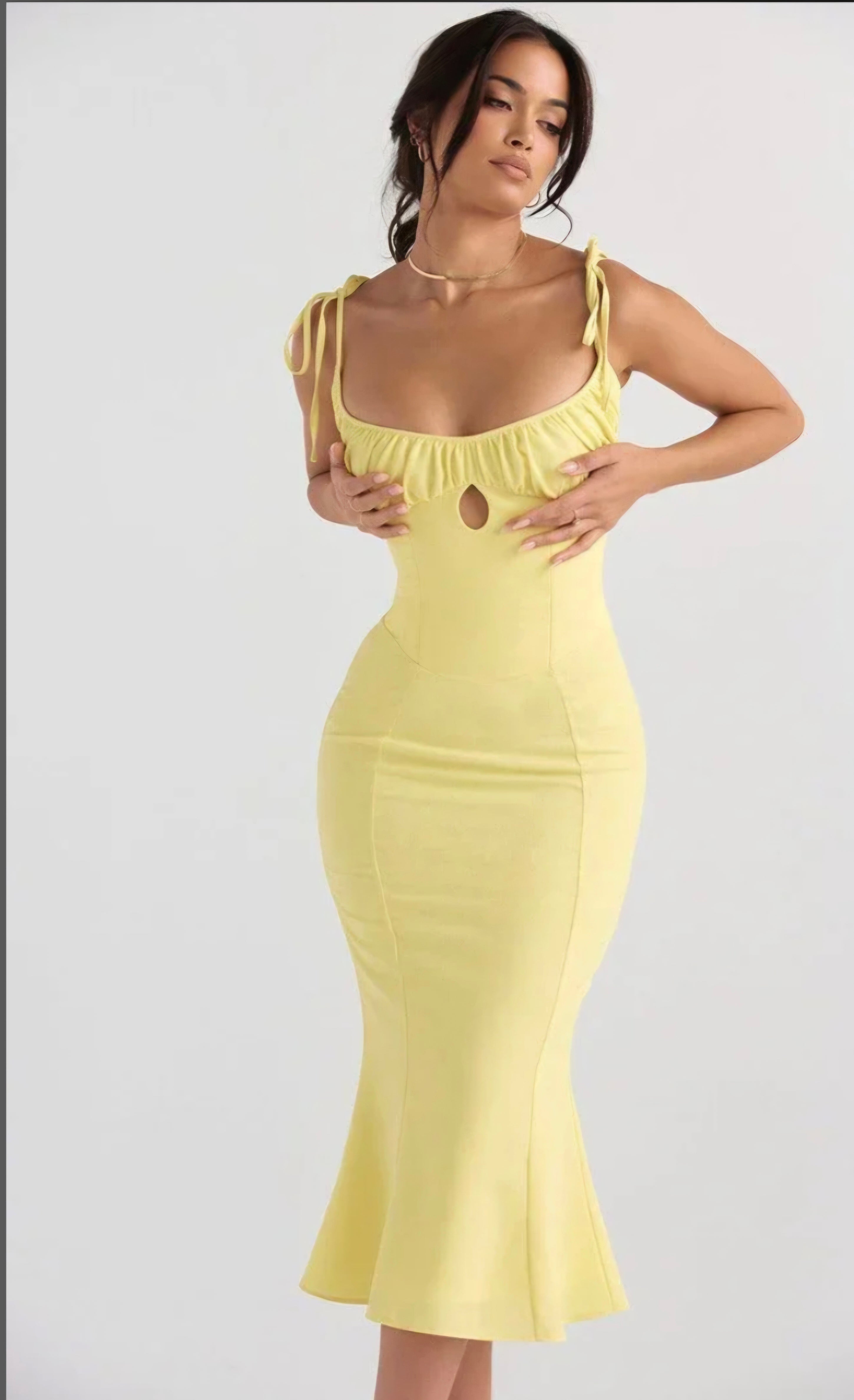 Buttercup cutout midi